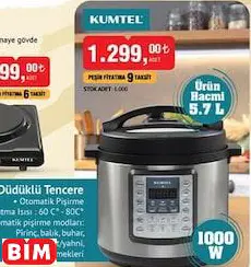 KUMTEL ELEKTRİKLİ DÜDÜKLÜ TENCERE KUMTEL ELEKTRİKLİ DÜDÜKLÜ TENCERE